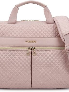 BagSmart Quilted Laptop Sleeve - Blush Pink
